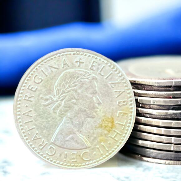 1967 SIXPENCE BRIDAL LUCKY MONEY SHOE - Picture 1 of 3